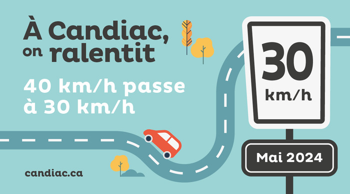 À Candiac, on ralentit - 40 km/h passe à 30 km/h