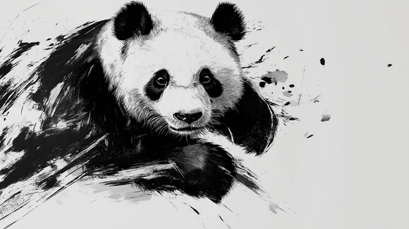 Atelier | Création à l'encre de Chine - Panda stylisé